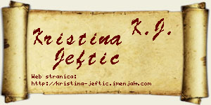 Kristina Jeftić vizit kartica